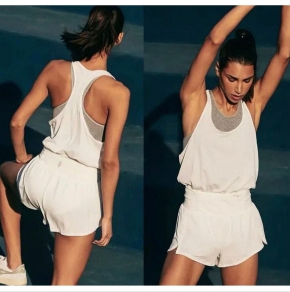 New Free People Movement Light As Air Runsie White NWOT Medium - Picture 1 of 11